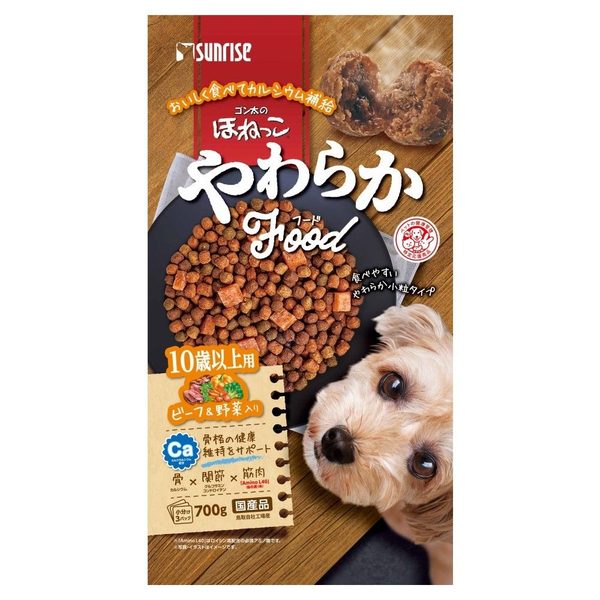 ゴン太のほねっこ やわらかフード ビーフ＆野菜入り 10歳以上用 700g
