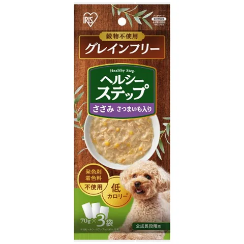 ヘルシーステップ グレインフリー ささみ さつまいも入り 70g×3袋