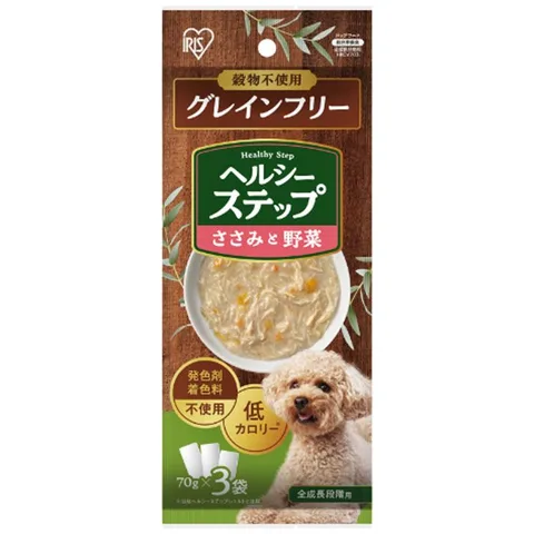 ヘルシーステップ グレインフリー ささみと野菜 70g×3袋
