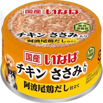 国産いなば チキン ささみ入り 阿波尾鶏だし仕立て 85g×48缶