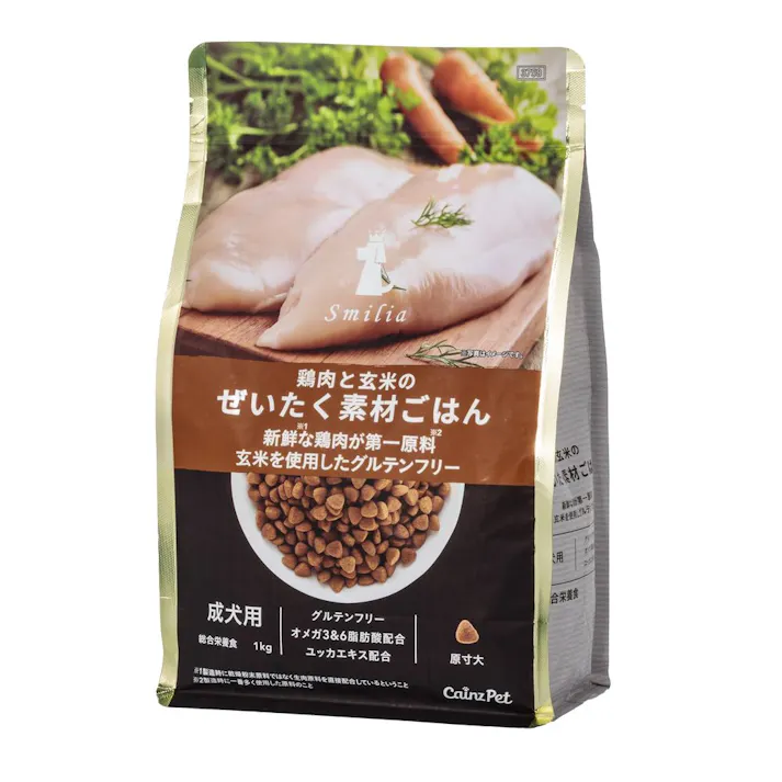 スマイリア 鶏肉と玄米のぜいたく素材ごはん 成犬用 1000g